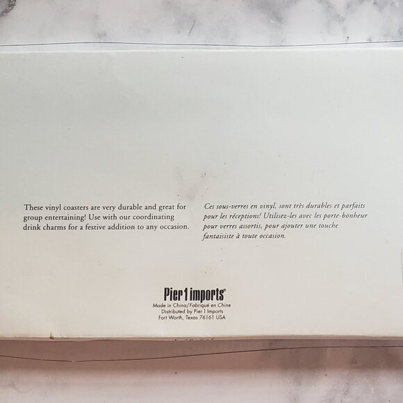 Vintage Pier1 NEW Vinyl Tropical Fish Coasters Set of 4 - Picture 3 of 3